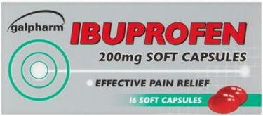 Galpharm Ibuprofen 200mg Soft Liquid Capsules – 5 Packs | 80 Capsules